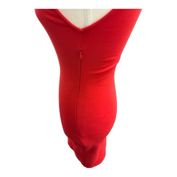 ZARA Red Mini Bodycon Dress Cut Out Sz M Party Club Flattering - Picture 10 of 15
